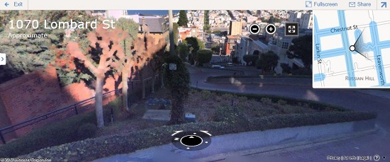 Obrázek panoramatu Streedside ve službě Mapy Bing