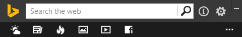 Image of the Bing Desktop search bar