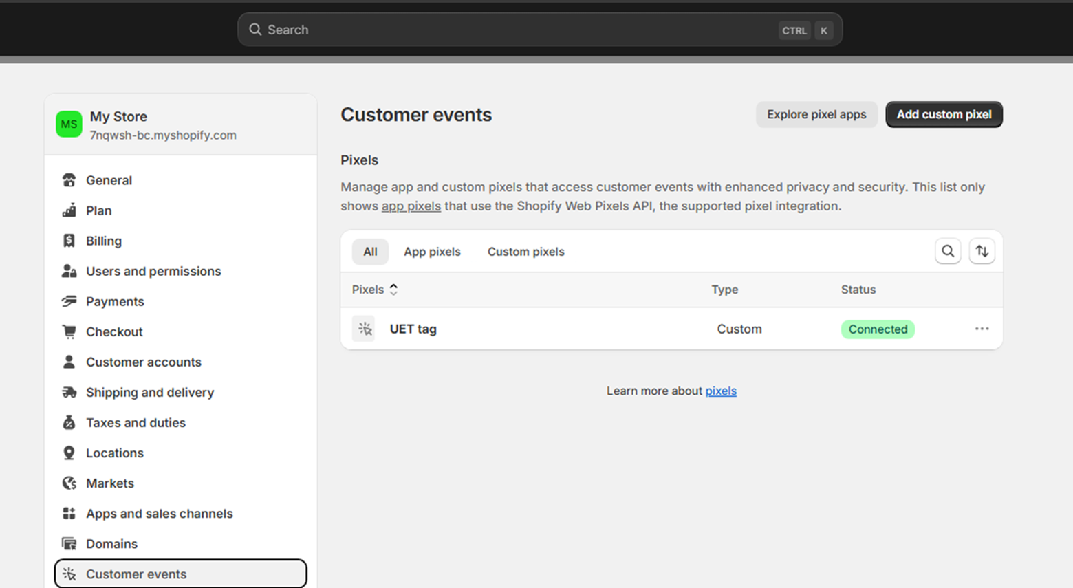 Customer events